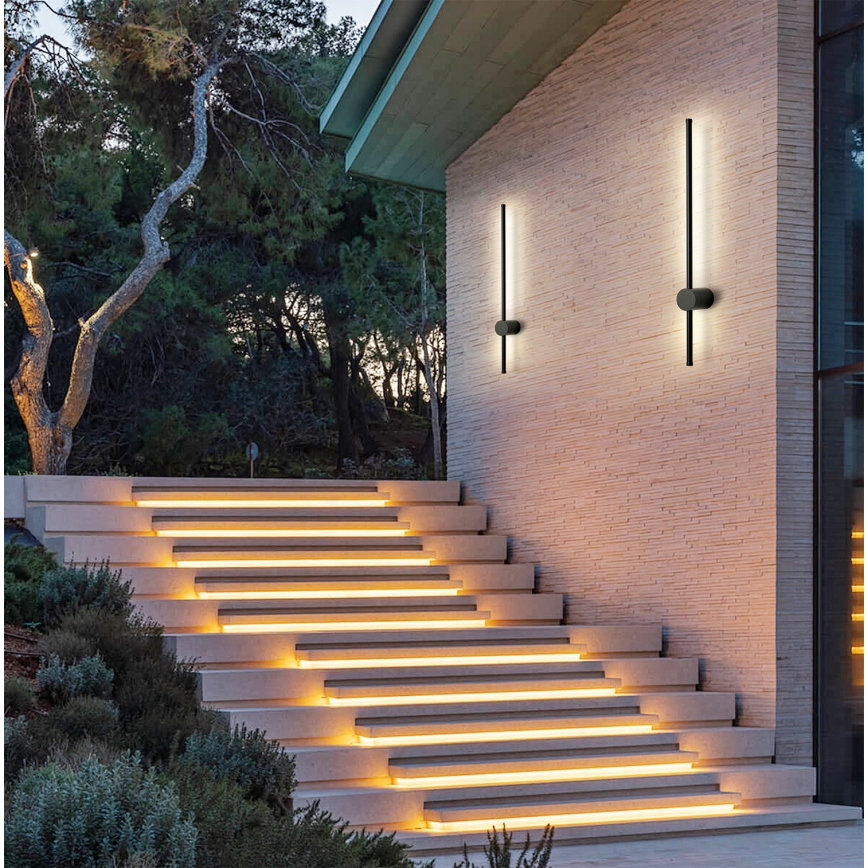 Brilagi - LED-Außenwandleuchte AURA LED/12W/230V 4000K IP54 65 cm schwarz CRI 90