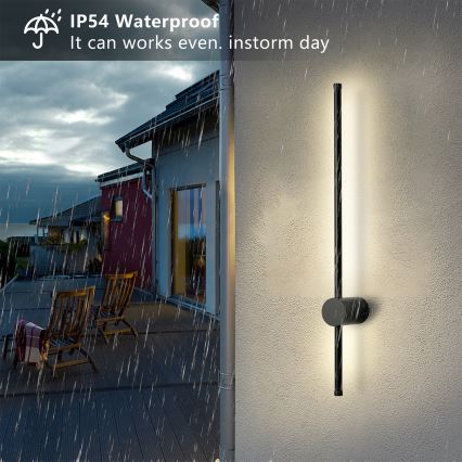 Brilagi - LED-Außenwandleuchte AURA LED/12W/230V 4000K IP54 65 cm schwarz CRI 90