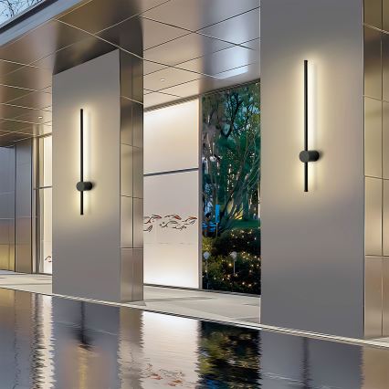 Brilagi - LED-Außenwandleuchte AURA LED/12W/230V 4000K IP54 65 cm schwarz CRI 90