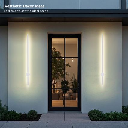 Brilagi - AURA LED-Außenwandleuchte LED/20W/230V 3000K IP54 97 cm Weiß CRI 90
