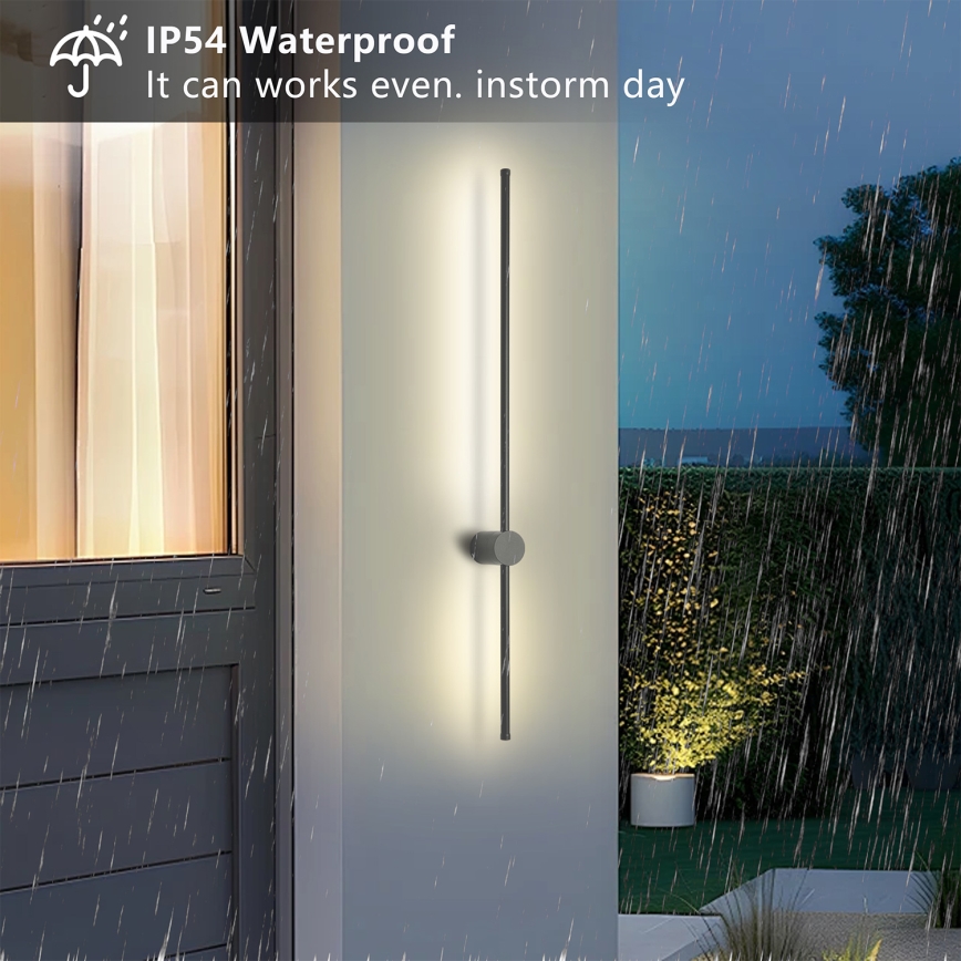 Brilagi - LED-Außenwandleuchte AURA LED/20W/230V 3000K IP54 97 cm Anthrazit CRI 90