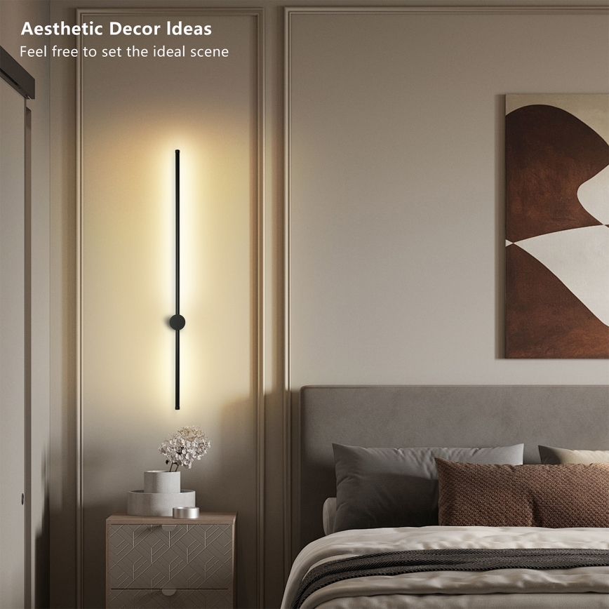 Brilagi - AURA LED Außenwandleuchte 20W/230V 3000K IP54 97 cm schwarz CRI 90