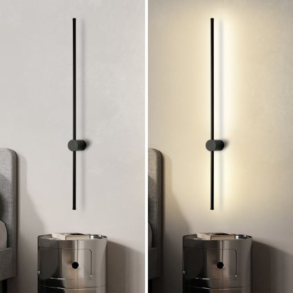 Brilagi - LED Außenwandleuchte AURA LED/20W/230V 4000K IP54 97 cm schwarz CRI 90