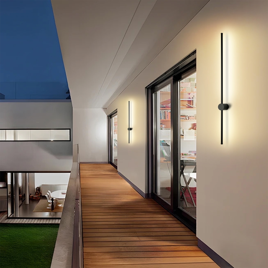 Brilagi - LED Außenwandleuchte AURA LED/20W/230V 4000K IP54 97 cm schwarz CRI 90