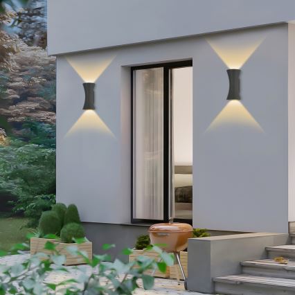 Brilagi - LED Außenwandleuchte BICON LED/10W/230V anthrazit IP44