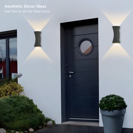 Brilagi - LED Außenwandleuchte BICON LED/10W/230V anthrazit IP44