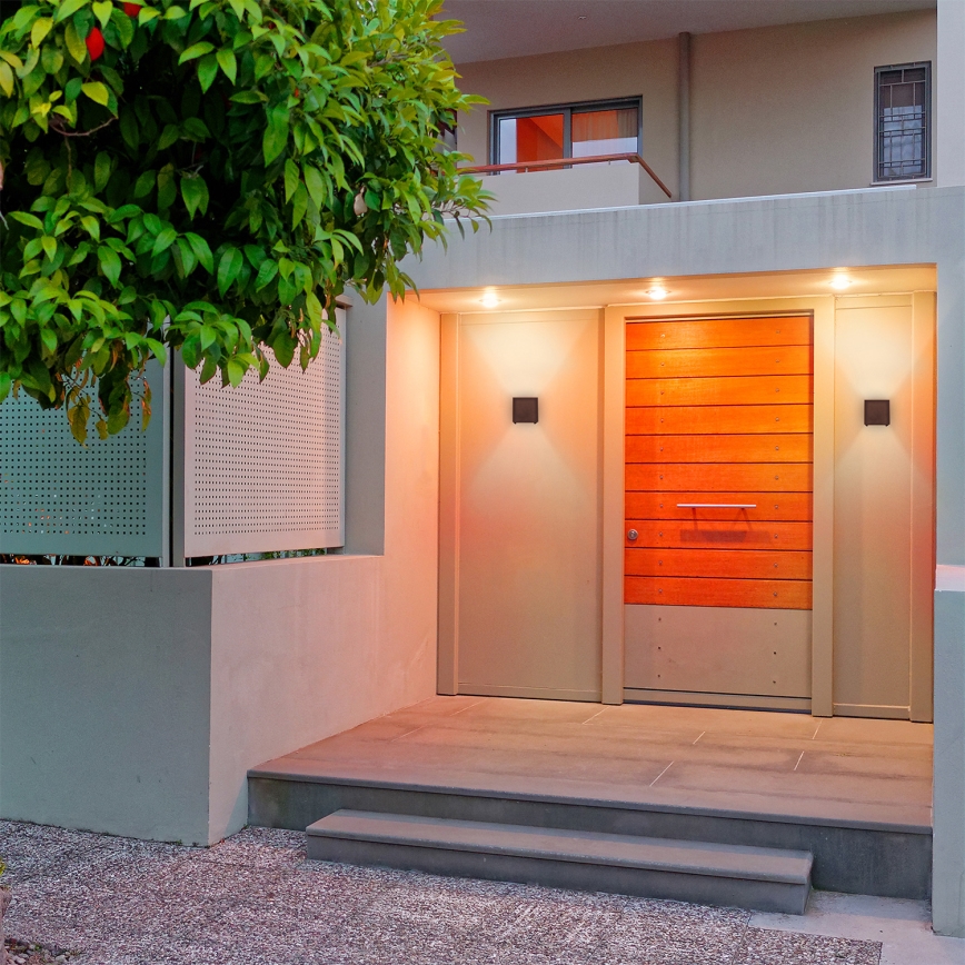 Brilagi - LED Außenwandleuchte CUBE LED/6W/230V braun IP54