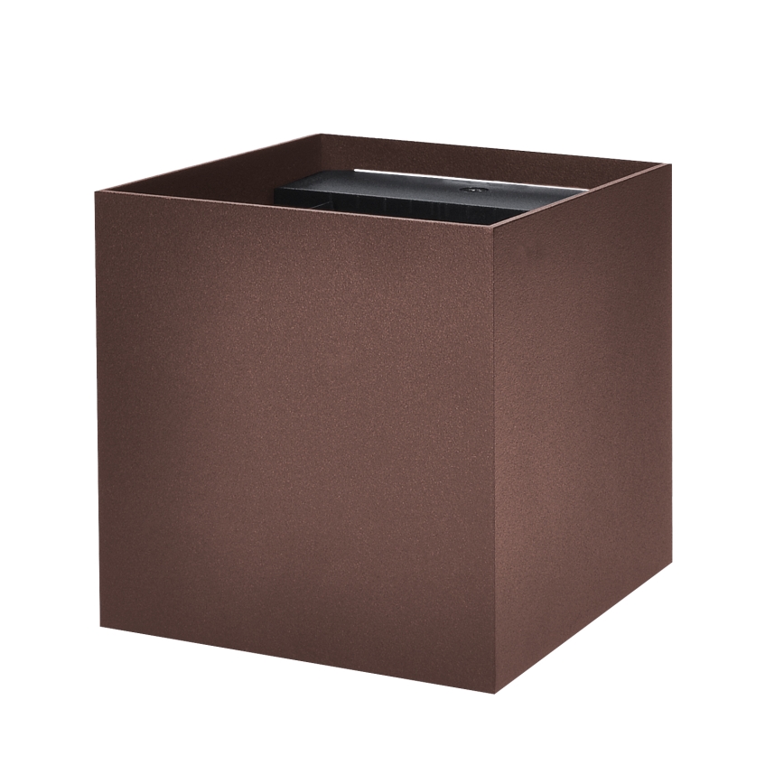 Brilagi - LED Außenwandleuchte CUBE LED/6W/230V braun IP54