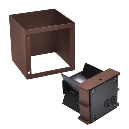 Brilagi - LED Außenwandleuchte CUBE LED/6W/230V braun IP54