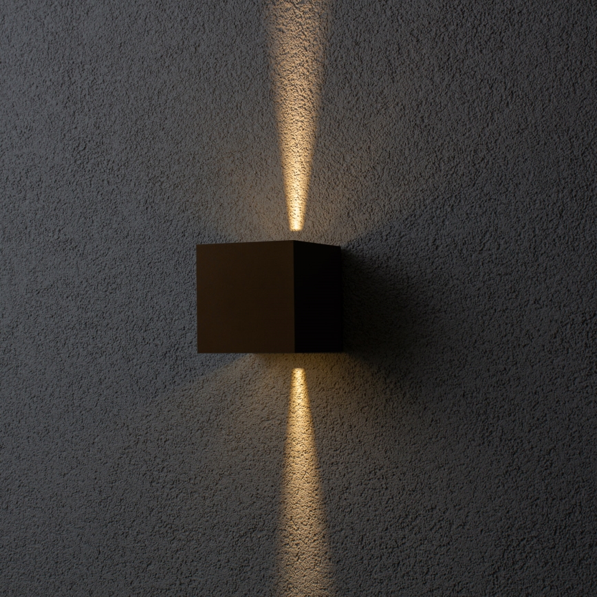 BRILAGI - LED Außenwandleuchte CUBE LED/6W/230V braun IP54