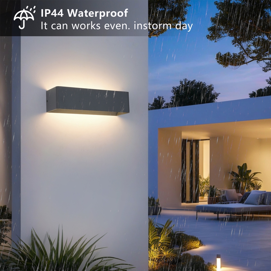 Brilagi - LED-Außenwandleuchte DONNANI LED/12W/230V 30 cm Anthrazit IP44