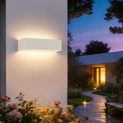 Brilagi - LED Außenwandleuchte DONNANI LED/12W/230V 30 cm weiß IP44