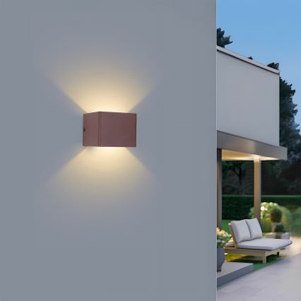 Brilagi - LED Außenwandleuchte DONNANI LED/5W/230V 10 cm braun IP44