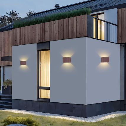 Brilagi - LED Außenwandleuchte DONNANI LED/5W/230V 10 cm braun IP44