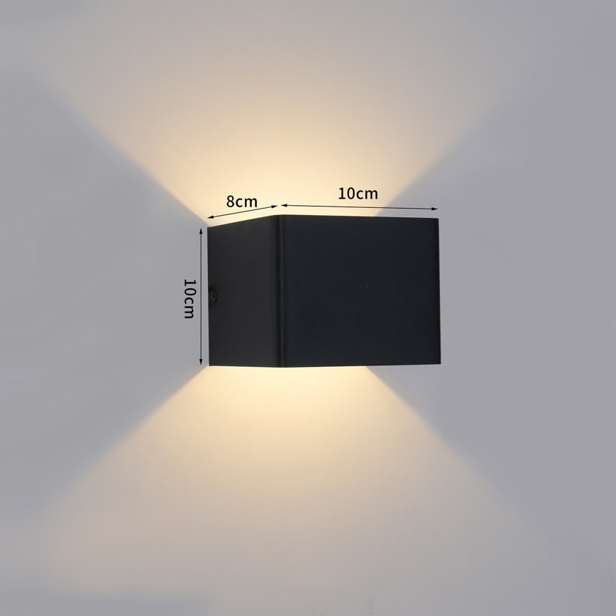 Brilagi - LED-Außenwandleuchte DONNANI LED/5W/230V 10 cm schwarz IP44