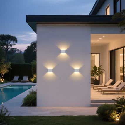 Brilagi - LED-Außenwandleuchte DONNANI LED/5W/230V 10 cm weiß IP44