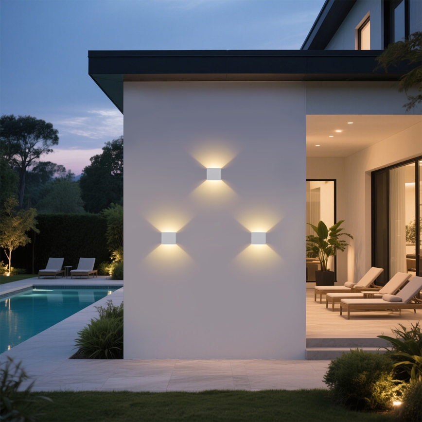 Brilagi - LED-Außenwandleuchte DONNANI LED/5W/230V 10 cm weiß IP44