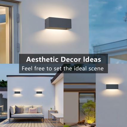 Brilagi - LED Außenwandleuchte DONNANI LED/7W/230V 20 cm Anthrazit IP44