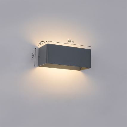 Brilagi - LED Außenwandleuchte DONNANI LED/7W/230V 20 cm Anthrazit IP44