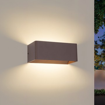 Brilagi - LED-Außenwandleuchte DONNANI LED/7W/230V 20 cm braun IP44