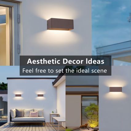 Brilagi - LED-Außenwandleuchte DONNANI LED/7W/230V 20 cm braun IP44