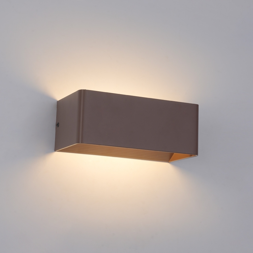 Brilagi - LED-Außenwandleuchte DONNANI LED/7W/230V 20 cm braun IP44