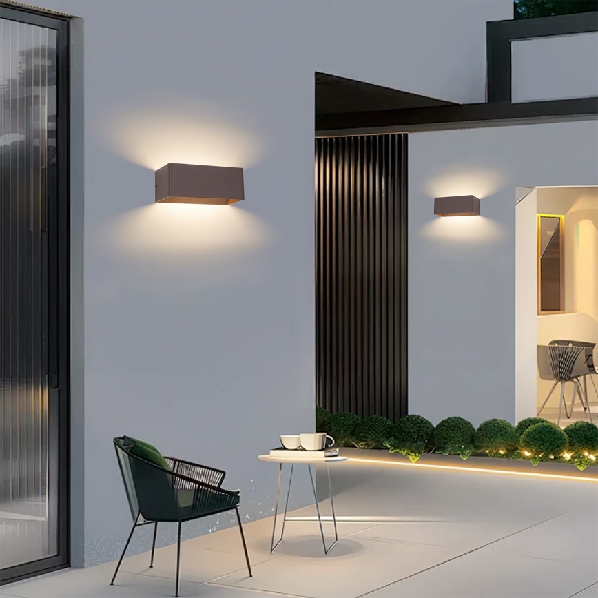 Brilagi - LED-Außenwandleuchte DONNANI LED/7W/230V 20 cm braun IP44