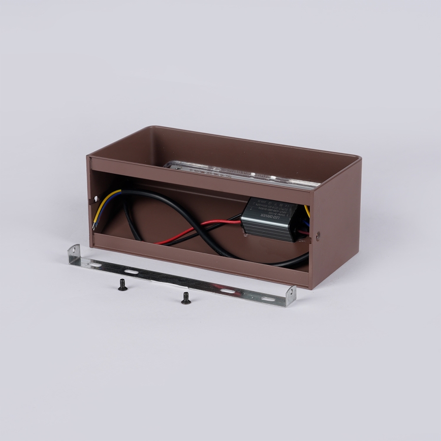 Brilagi - LED-Außenwandleuchte DONNANI LED/7W/230V 20 cm braun IP44