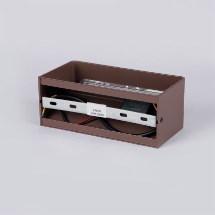 Brilagi - LED-Außenwandleuchte DONNANI LED/7W/230V 20 cm braun IP44
