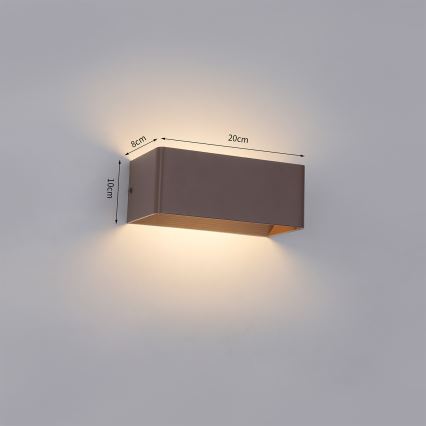 Brilagi - LED-Außenwandleuchte DONNANI LED/7W/230V 20 cm braun IP44