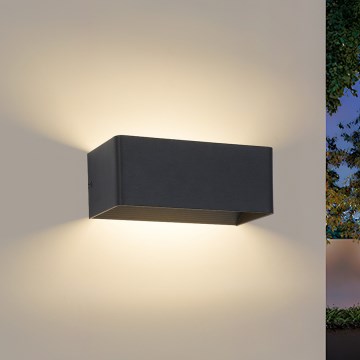 Brilagi - LED-Außenwandleuchte DONNANI LED/7W/230V 20 cm schwarz IP44