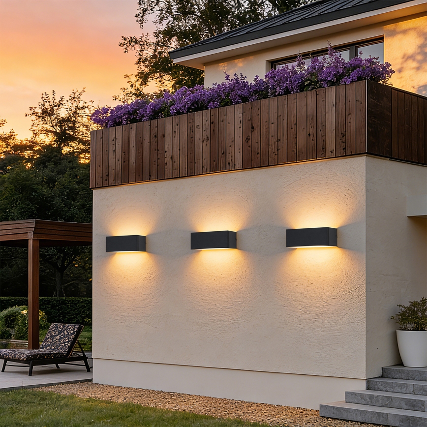 Brilagi - LED-Außenwandleuchte DONNANI LED/7W/230V 20 cm schwarz IP44