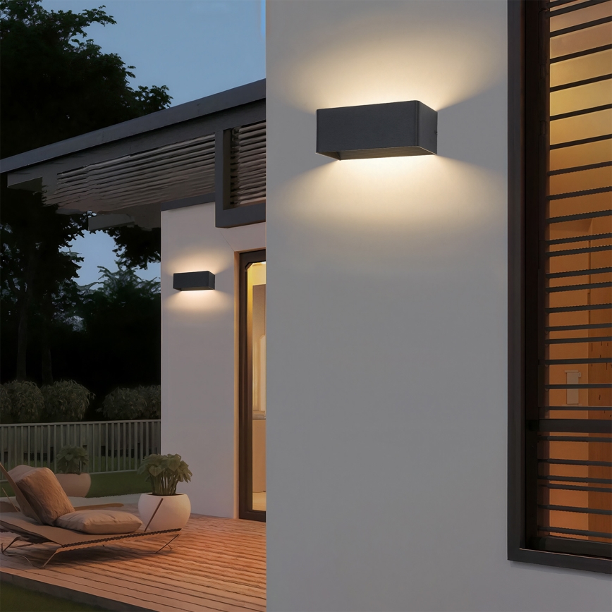 Brilagi - LED-Außenwandleuchte DONNANI LED/7W/230V 20 cm schwarz IP44