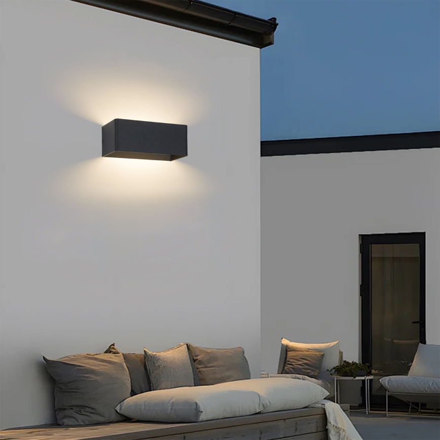 Brilagi - LED-Außenwandleuchte DONNANI LED/7W/230V 20 cm schwarz IP44
