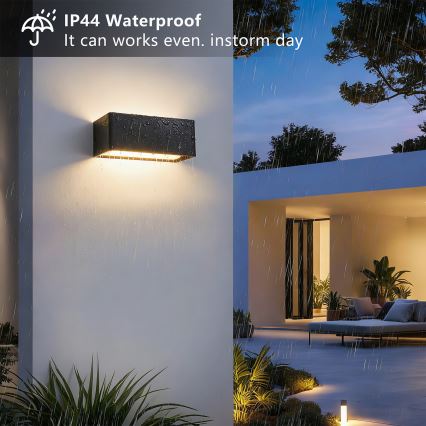Brilagi - LED-Außenwandleuchte DONNANI LED/7W/230V 20 cm schwarz IP44