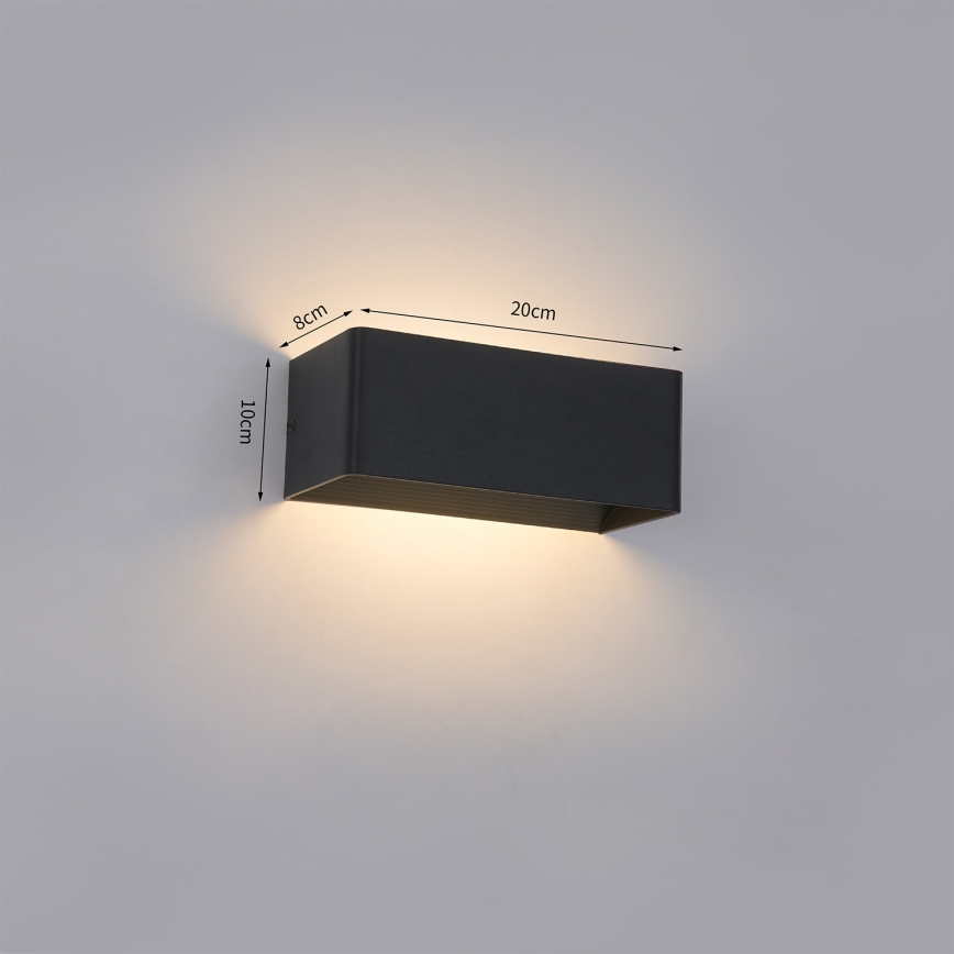 Brilagi - LED-Außenwandleuchte DONNANI LED/7W/230V 20 cm schwarz IP44