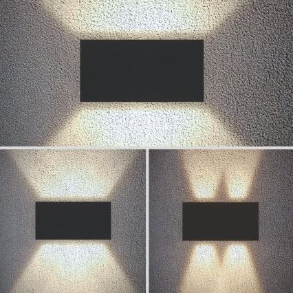 Brilagi - LED-Außenwandleuchte DOUBLE CUBE LED/12W/230V anthrazit IP65