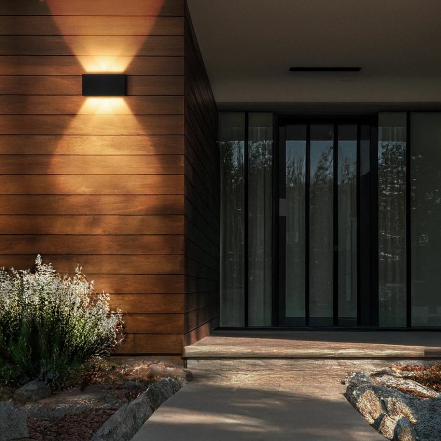 Brilagi - LED-Außenwandleuchte DOUBLE CUBE LED/12W/230V schwarz IP65