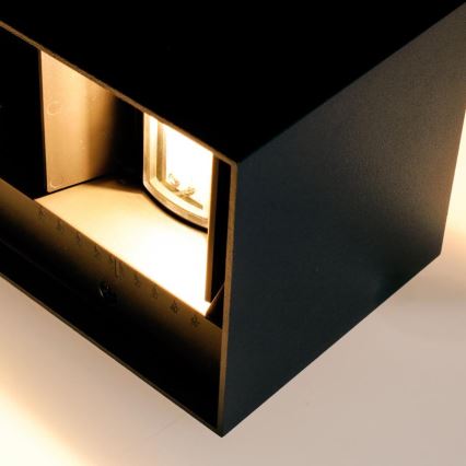 Brilagi - LED-Außenwandleuchte DOUBLE CUBE LED/12W/230V schwarz IP65