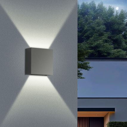 Brilagi - LED-Außenwandleuchte DOUBLERAY LED/4W/230V Anthrazit IP65