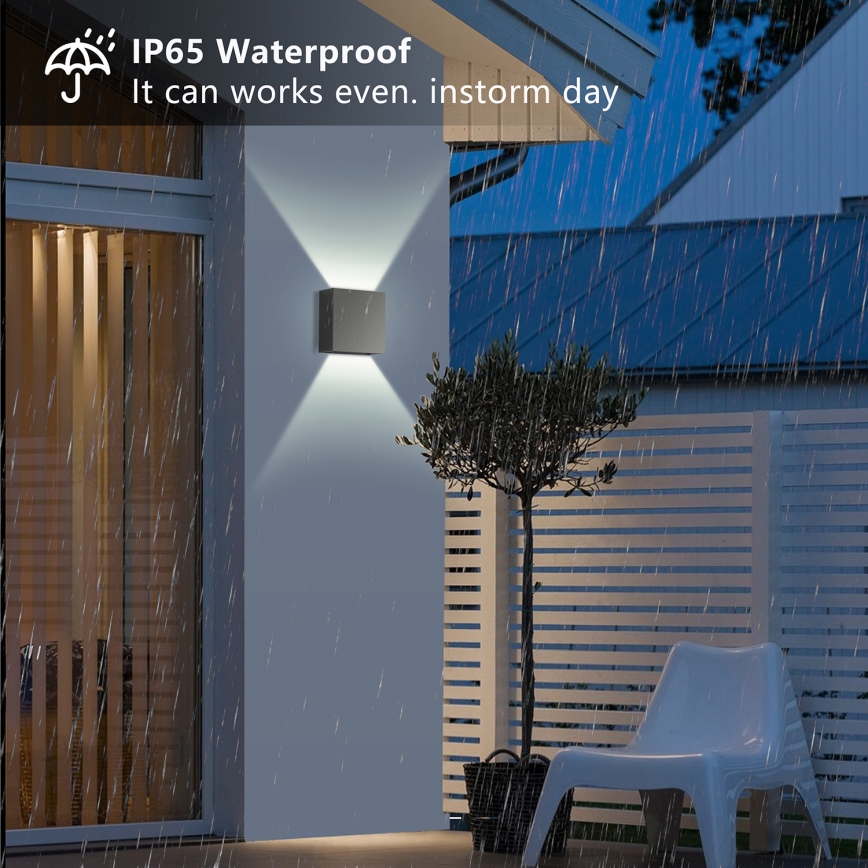 Brilagi - LED-Außenwandleuchte DOUBLERAY LED/4W/230V Anthrazit IP65