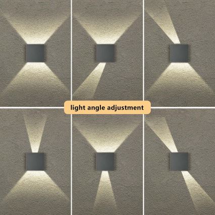 Brilagi - LED-Außenwandleuchte DOUBLERAY LED/4W/230V Anthrazit IP65