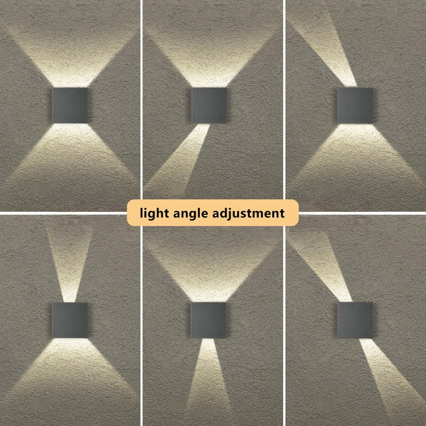 Brilagi - LED-Außenwandleuchte DOUBLERAY LED/4W/230V Anthrazit IP65