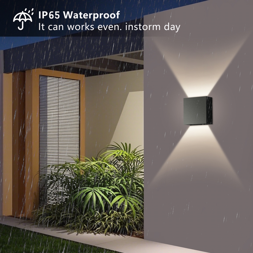 Brilagi - LED-Außenwandleuchte DOUBLERAY LED/4W/230V schwarz IP65