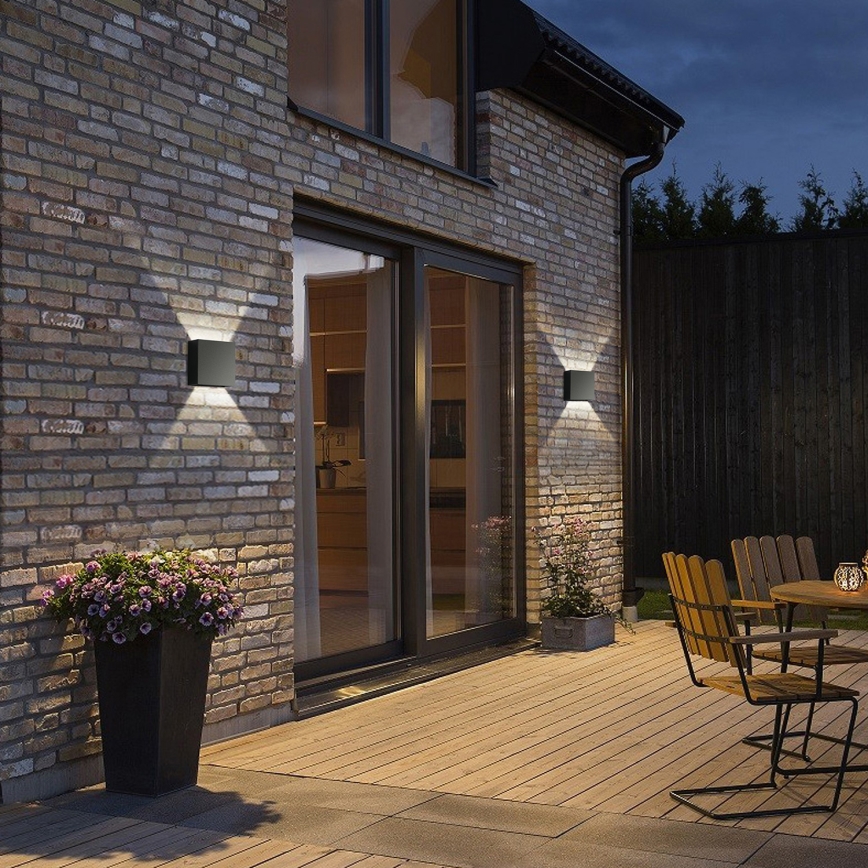 Brilagi - LED-Außenwandleuchte DOUBLERAY LED/4W/230V schwarz IP65