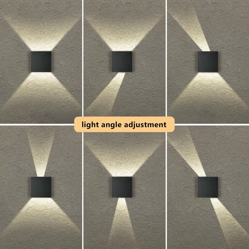 Brilagi - LED-Außenwandleuchte DOUBLERAY LED/4W/230V schwarz IP65