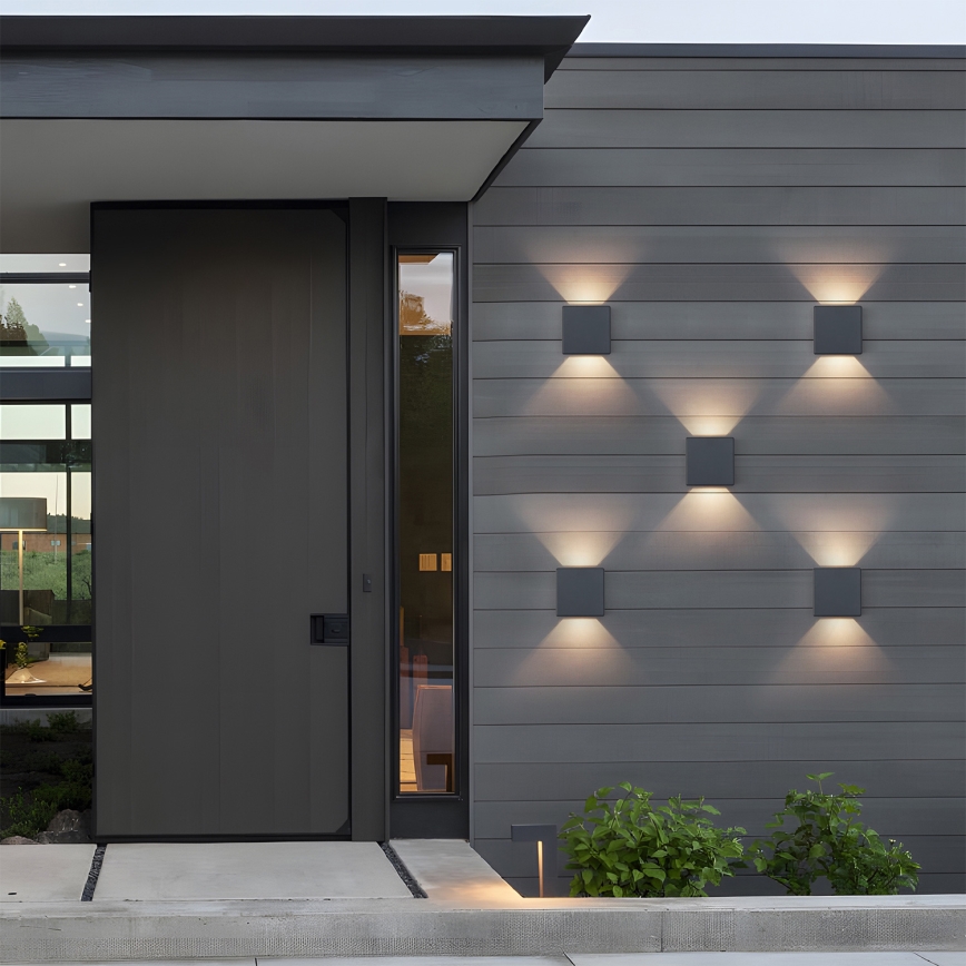 Brilagi - LED-Außenwandleuchte DOUBLERAY LED/6W/230V anthrazit IP54