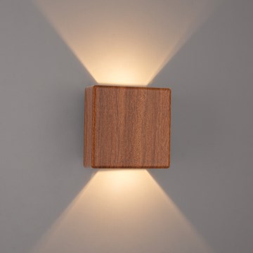 Brilagi - LED-Außenwandleuchte DOUBLERAY LED/6W/230V, Holzdekor, IP54