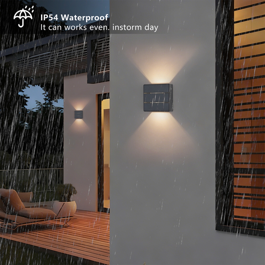 Brilagi -LED Außenwandleuchte DOUBLERAY LINE LED/6W/230V Anthrazit IP54