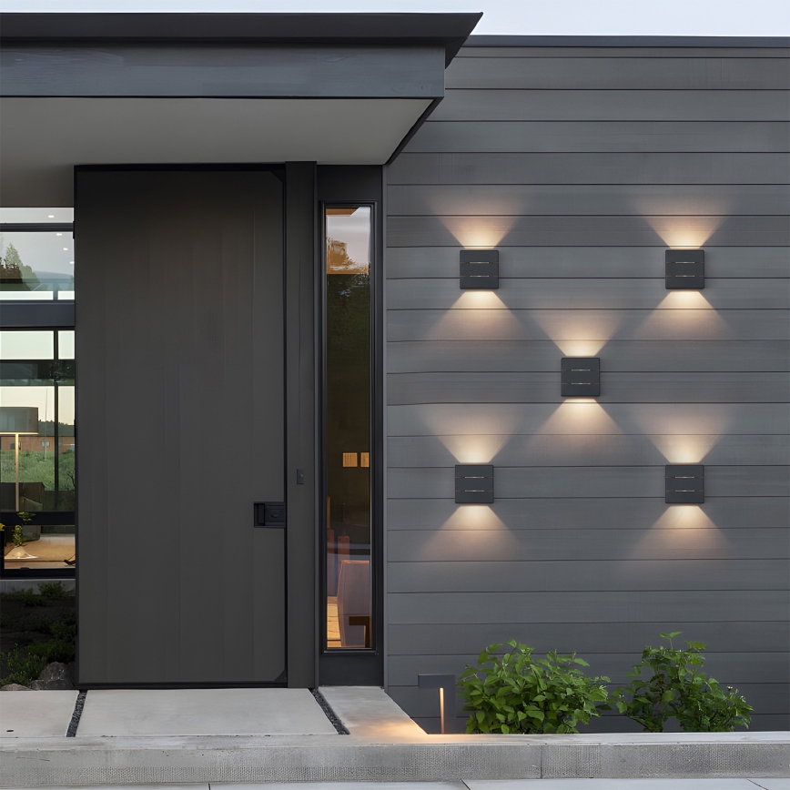 Brilagi -LED Außenwandleuchte DOUBLERAY LINE LED/6W/230V Anthrazit IP54